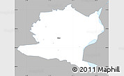 Gray Simple Map of Misso, single color outside