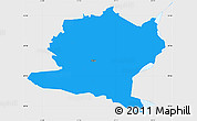 Political Simple Map of Misso, single color outside
