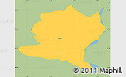 Savanna Style Simple Map of Misso, single color outside
