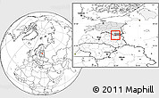 Blank Location Map of Moniste, highlighted country, highlighted parent region
