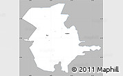 Gray Simple Map of Moniste, single color outside
