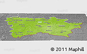 Physical Panoramic Map of Voru, desaturated