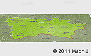 Physical Panoramic Map of Voru, semi-desaturated
