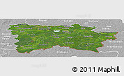 Satellite Panoramic Map of Voru, lighten, desaturated