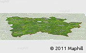 Satellite Panoramic Map of Voru, lighten
