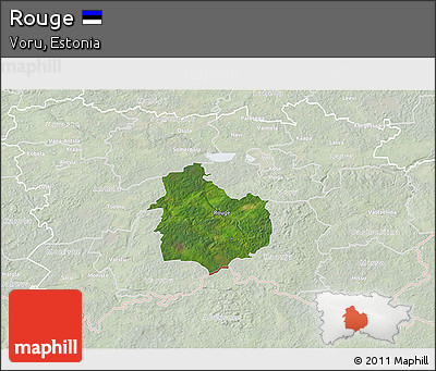 Satellite 3D Map of Rouge, lighten