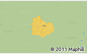Savanna Style 3D Map of Rouge, single color outside