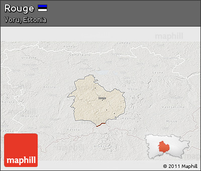 Shaded Relief 3D Map of Rouge, lighten, semi-desaturated