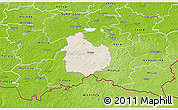 Shaded Relief 3D Map of Rouge, physical outside