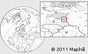 Blank Location Map of Rouge, highlighted country