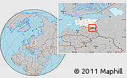 Gray Location Map of Rouge, highlighted country, highlighted parent region