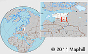 Gray Location Map of Rouge, highlighted country