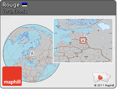 Gray Location Map of Rouge, highlighted parent region