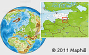Physical Location Map of Rouge, highlighted country, highlighted parent region