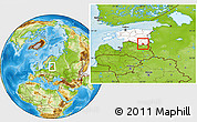 Physical Location Map of Rouge, highlighted country