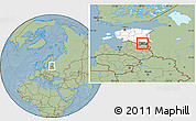 Savanna Style Location Map of Rouge, highlighted country, highlighted parent region, hill shading