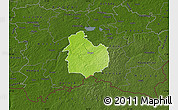 Physical Map of Rouge, darken