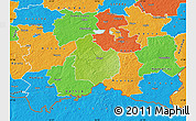 Physical Map of Rouge, political outside