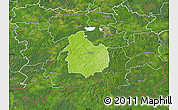 Physical Map of Rouge, satellite outside
