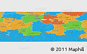 Political Panoramic Map of Rouge