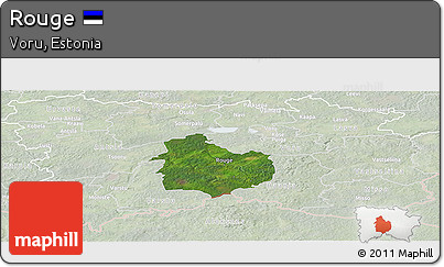 Satellite Panoramic Map of Rouge, lighten