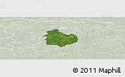 Satellite Panoramic Map of Rouge, lighten