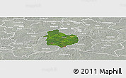 Satellite Panoramic Map of Rouge, lighten, semi-desaturated