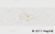 Shaded Relief Panoramic Map of Rouge, lighten, semi-desaturated