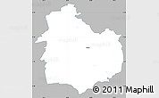 Gray Simple Map of Rouge, single color outside