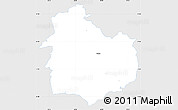 Silver Style Simple Map of Rouge, single color outside