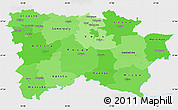 Political Shades Simple Map of Voru, single color outside