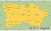 Savanna Style Simple Map of Voru, single color outside
