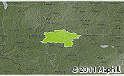 Physical 3D Map of Urvaste, darken, semi-desaturated