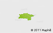 Physical 3D Map of Urvaste, single color outside