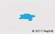Political 3D Map of Urvaste, single color outside