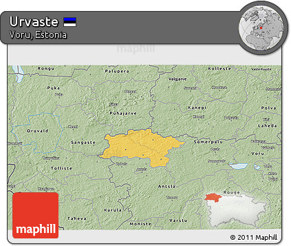 Savanna Style 3D Map of Urvaste