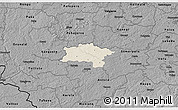 Shaded Relief 3D Map of Urvaste, darken, desaturated