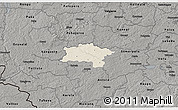 Shaded Relief 3D Map of Urvaste, darken, semi-desaturated