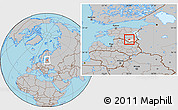 Gray Location Map of Urvaste, highlighted parent region