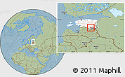 Savanna Style Location Map of Urvaste, highlighted country, highlighted parent region, hill shading