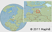 Savanna Style Location Map of Urvaste, hill shading