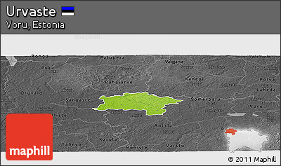 Physical Panoramic Map of Urvaste, darken, desaturated