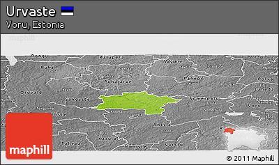 Physical Panoramic Map of Urvaste, desaturated