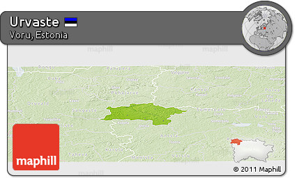 Physical Panoramic Map of Urvaste, lighten