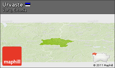 Physical Panoramic Map of Urvaste, lighten