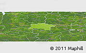 Physical Panoramic Map of Urvaste, satellite outside