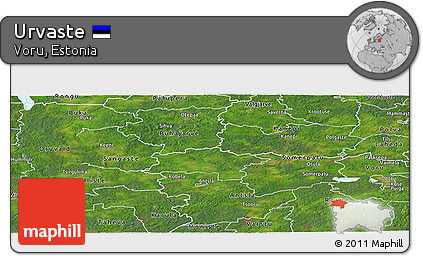 Satellite Panoramic Map of Urvaste