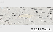 Shaded Relief Panoramic Map of Urvaste, semi-desaturated