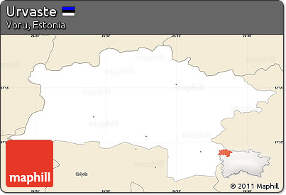 Classic Style Simple Map of Urvaste