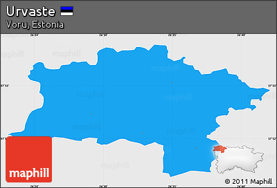Political Simple Map of Urvaste, single color outside